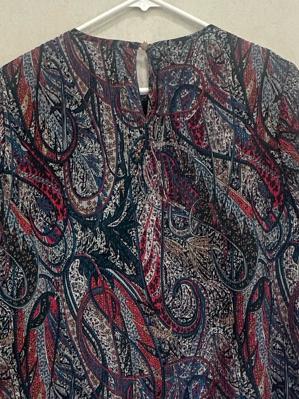 Ted Baker London Women's Beaatha Pleated Lined Paisley Print Top Sz 6/8 - Picture 11 of 15